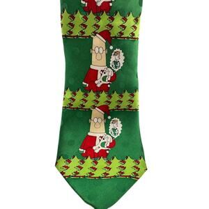 Dilbert in Santa Suit Christmas Holiday Neck Tie 100% Silk NWT